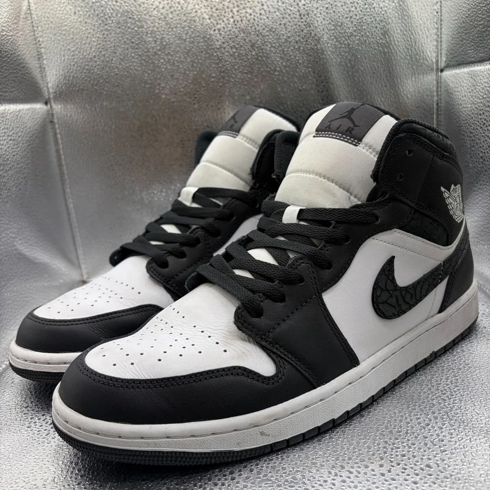 Size 11.5 Nike Air Jordan 1 Mid SE Off-Noir Black White Mens Shoes FB9911-001